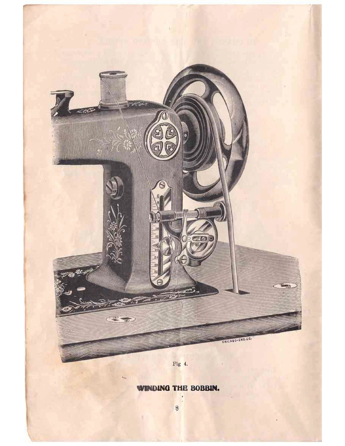 C A WOOD High-Arm Philadelphia Singer Instruction Book Manual - WIRE BOUND