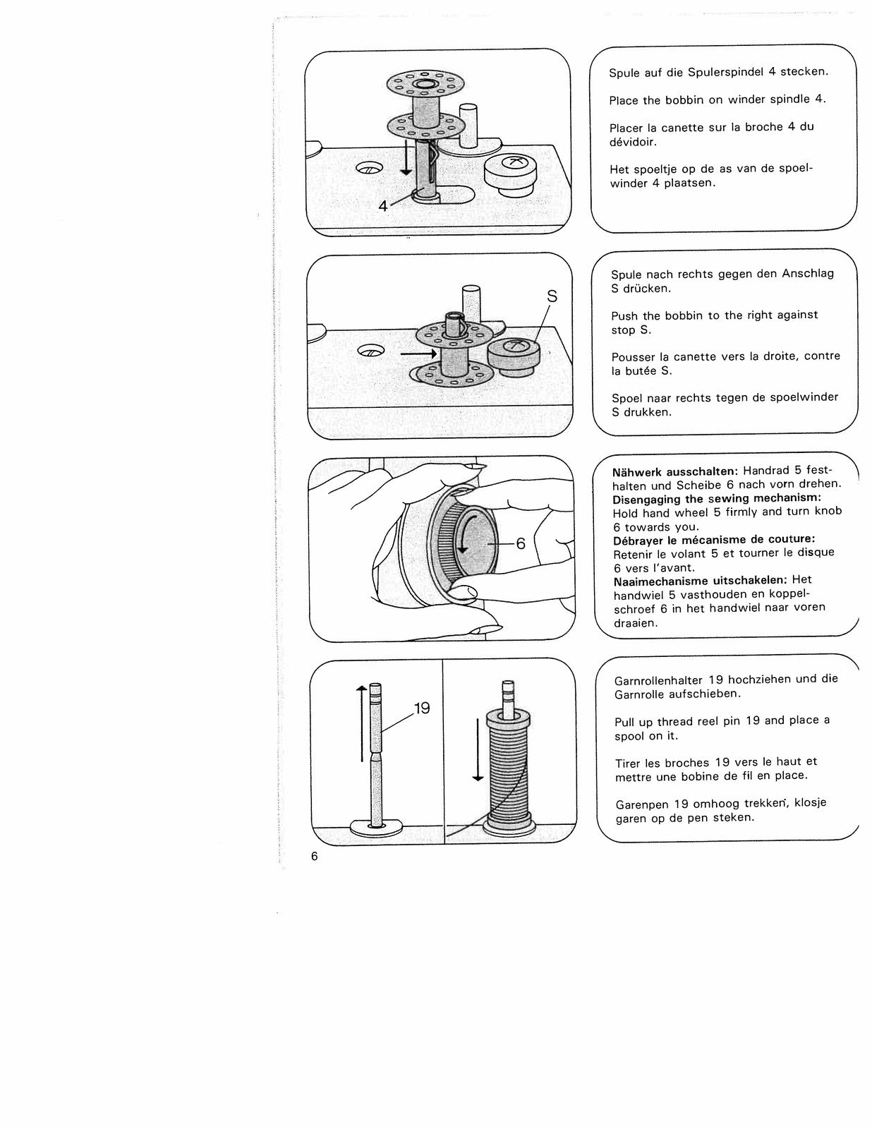 PFAFF Hobby 350 382 422 Sewing Machine Instruction Book Manual - WIRE BOUND