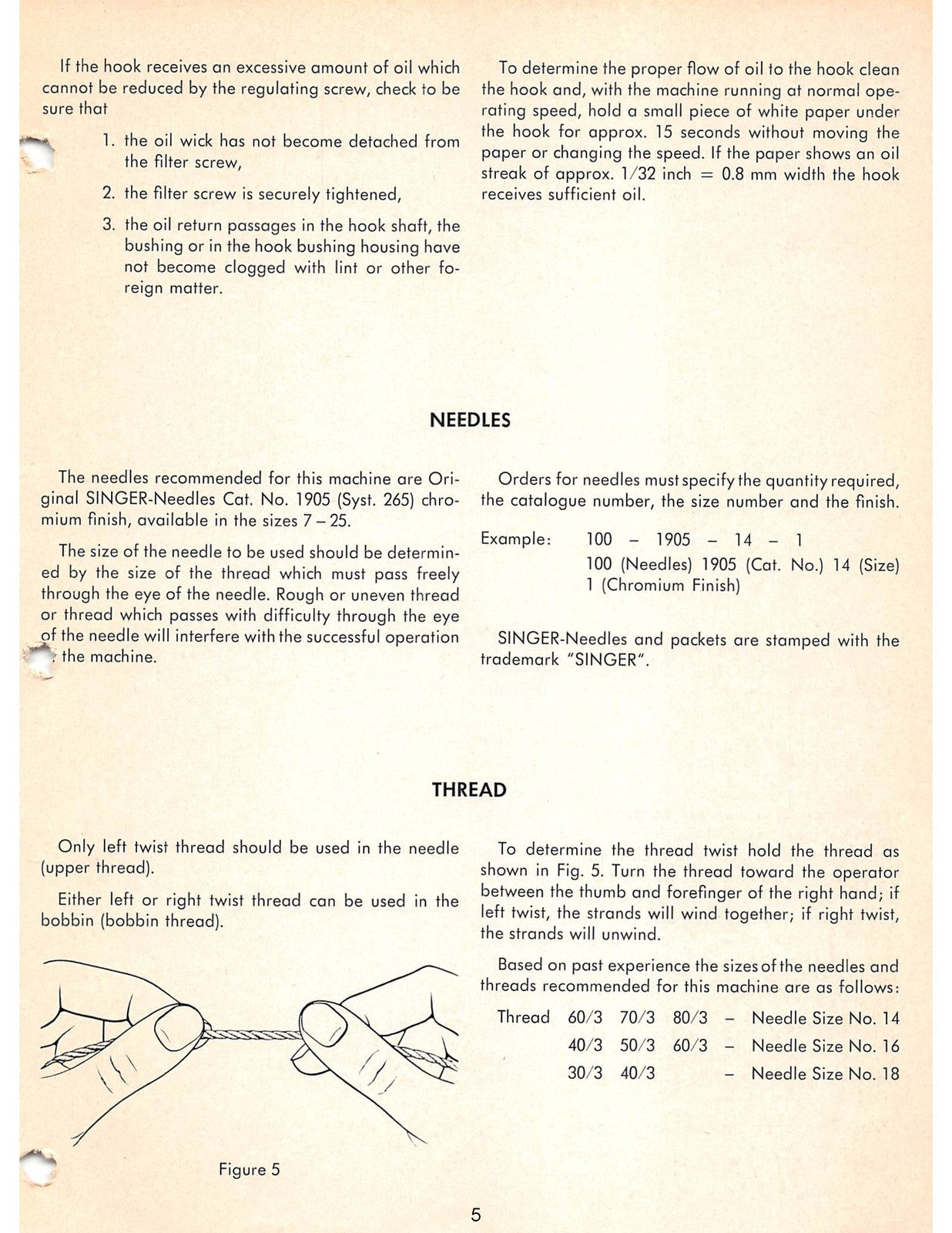 SINGER 457G1 Class Sewing Machine Service Manual - WIRE BOUND - TOUGH COVERS