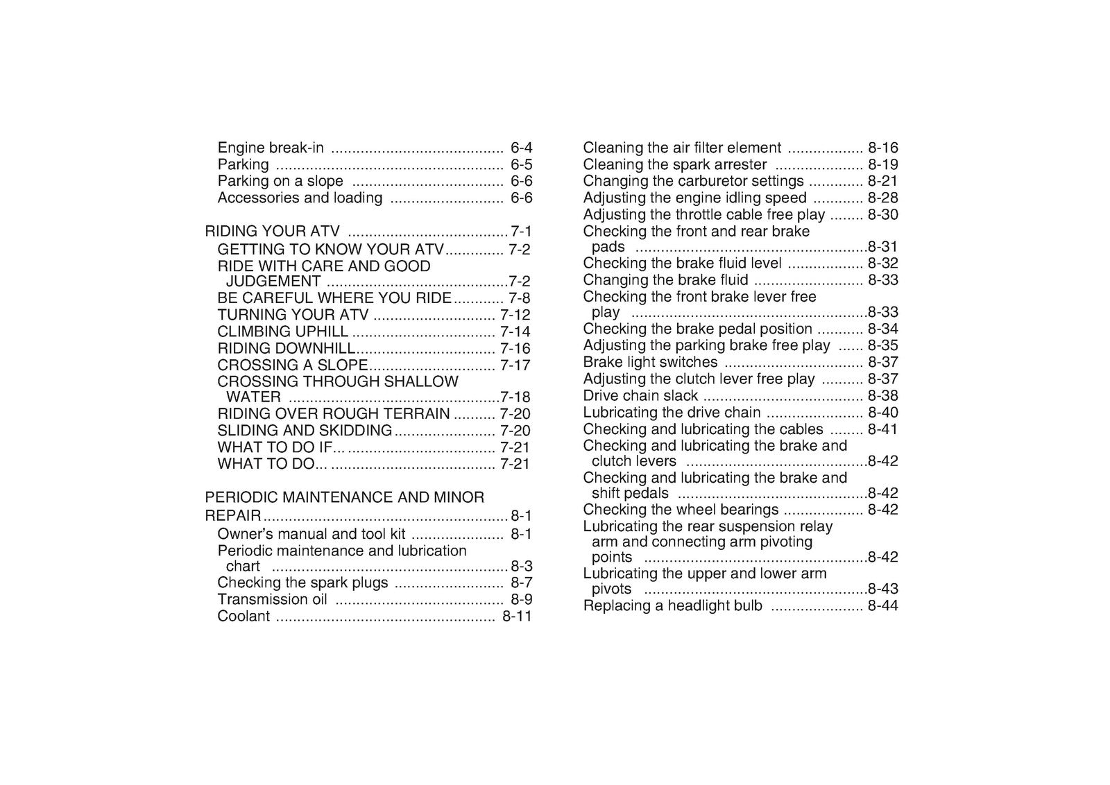YAMAHA YFZ350W Banshee 350 ATV Owners Manual 2007 - WIRE BOUND - TOUGH COVERS