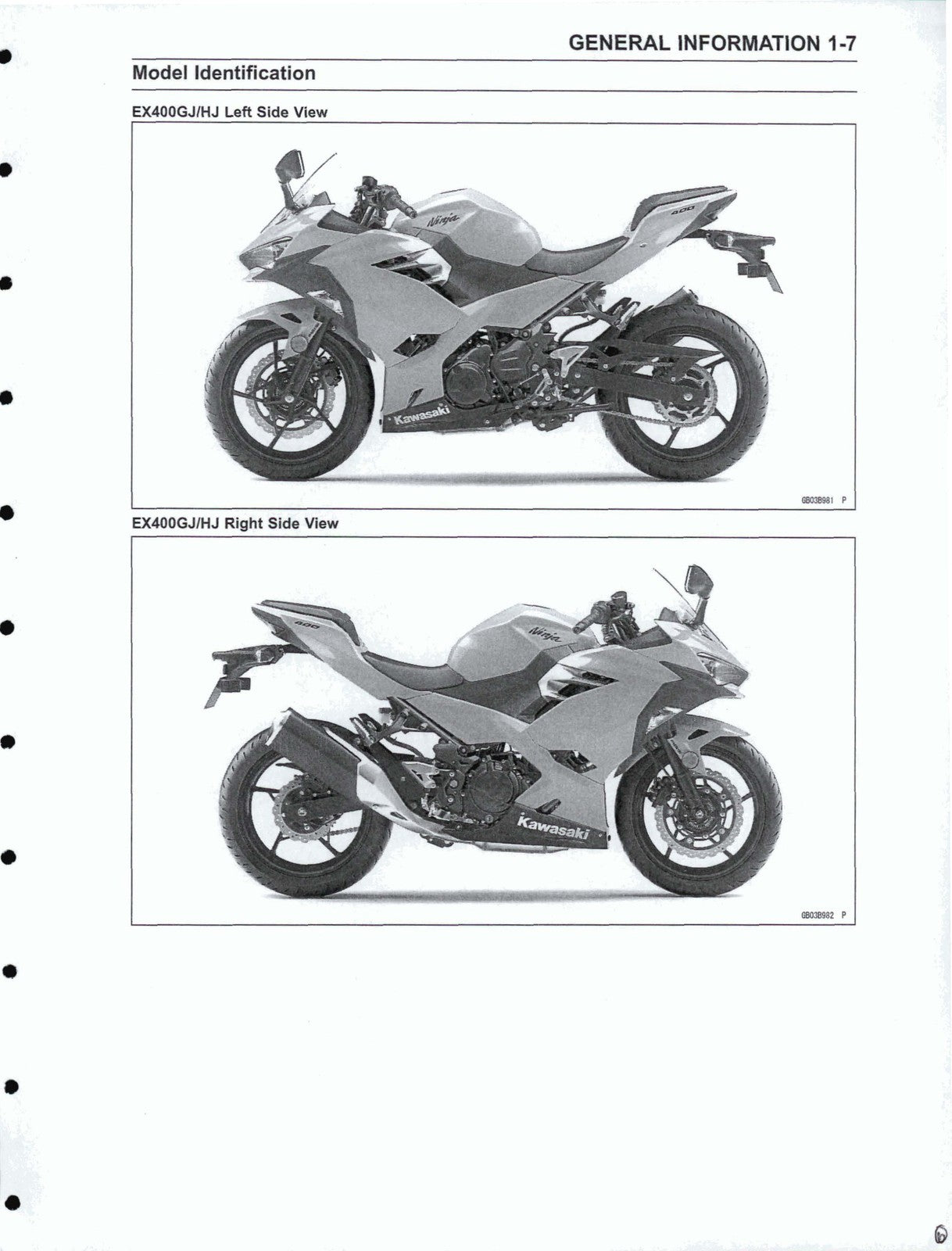 KAWASAKI Ninja 400 Motorcycle Service Manual 2018-2019 - WIRE BOUND - COVERS