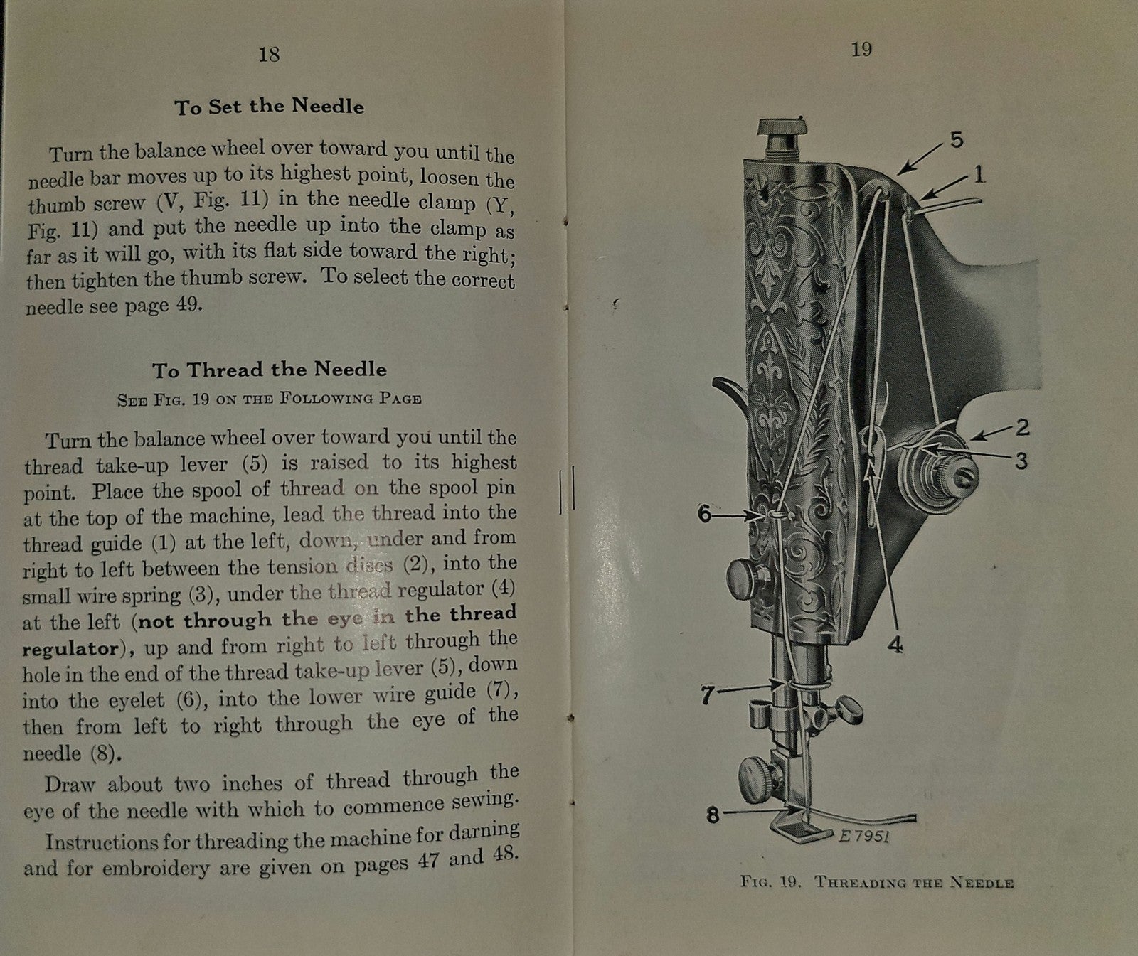SINGER 66-6 Electric Sewing Machine Instructions Manual 1929 - WIRE BOUND