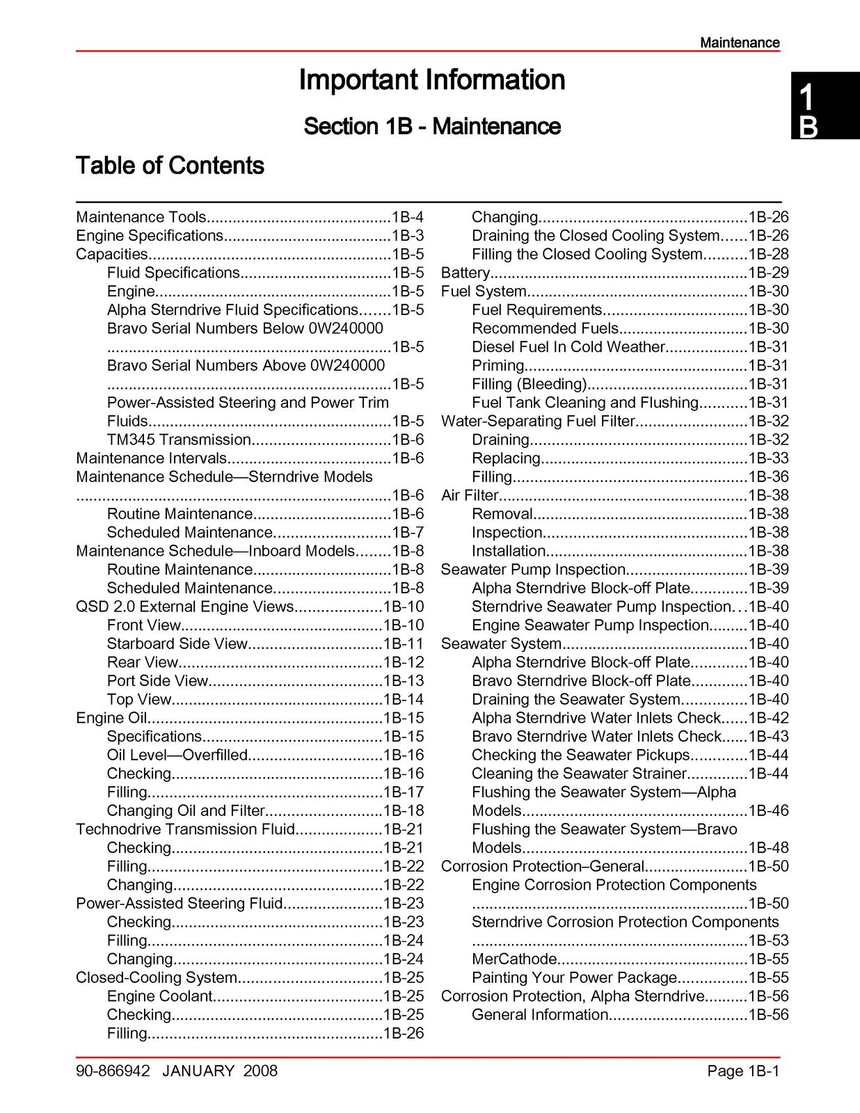 MERCURY MERCRUISER QSD 20 Liter Diesel Engine Service Manual 2007 - WIRE BOUND