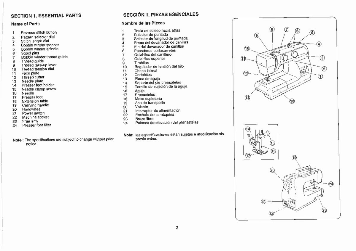 ALFA 2304 1426 Sewing Machine Instruction Book Manual - WIRE BOUND - COVERS