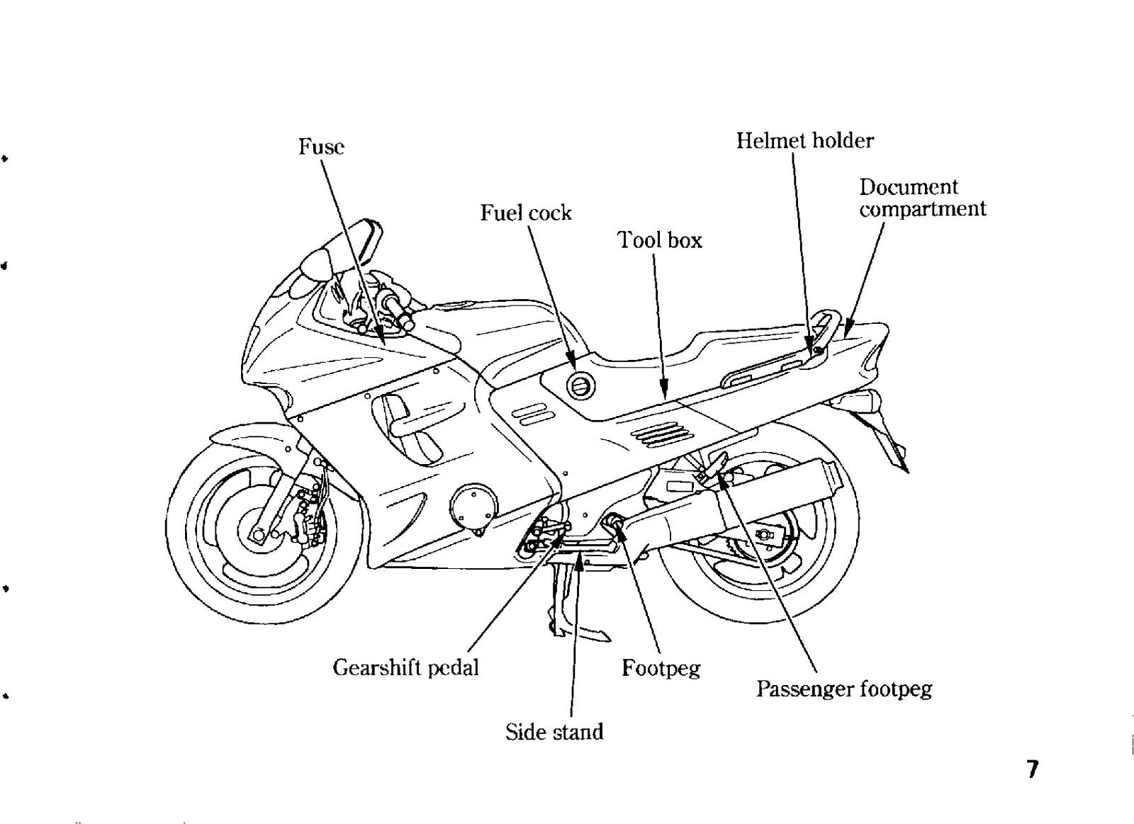 HONDA CBR1000F Motorcycle Owners Manual 1995 - BOUND - COVERS - XL FOLDOUT PAGES