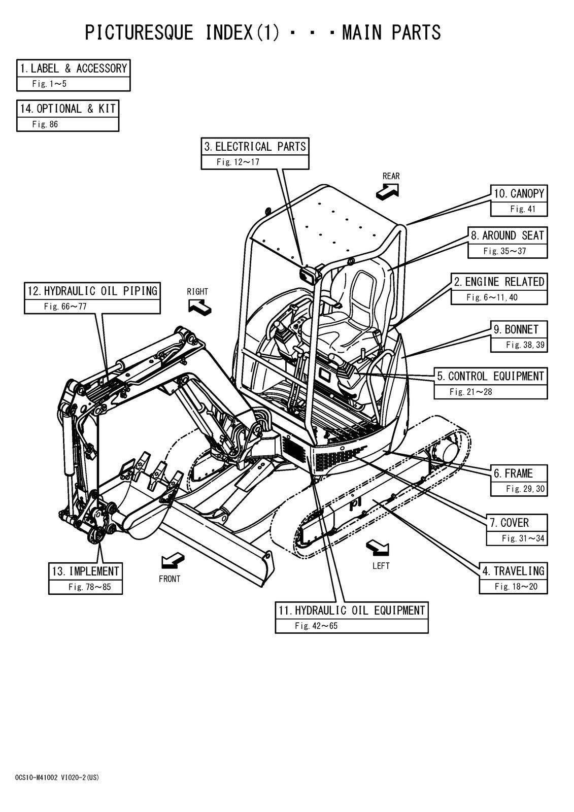 YANMAR ViO20-2 Excavator Parts Catalog Manual 2018 - WIRE BOUND - TOUGH COVERS