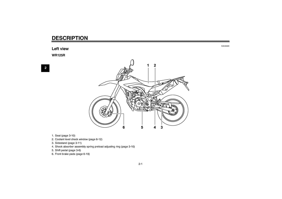 YAMAHA WR125R WR125X Owners Manual 2008 - STEEL WIRE BOUND - PROTECTIVE COVERS