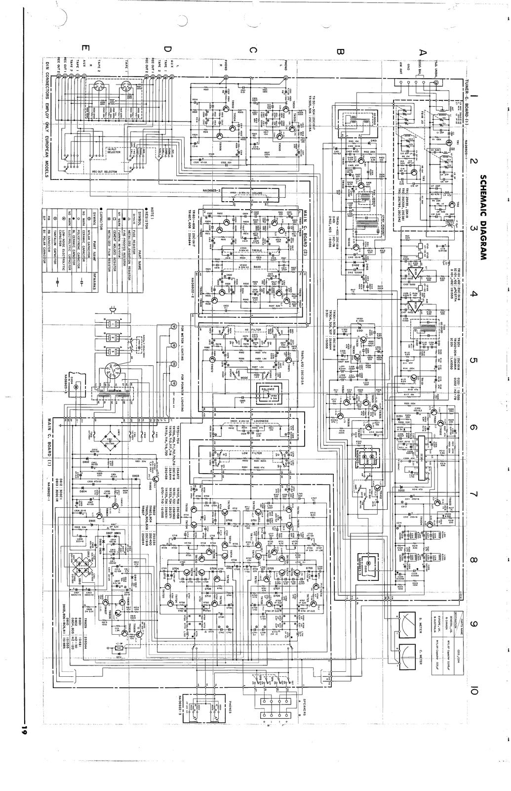 YAMAHA CR-620 FM AM Receiver Service Manual & Parts LIst - BOUND COVERS FOLDOUTS