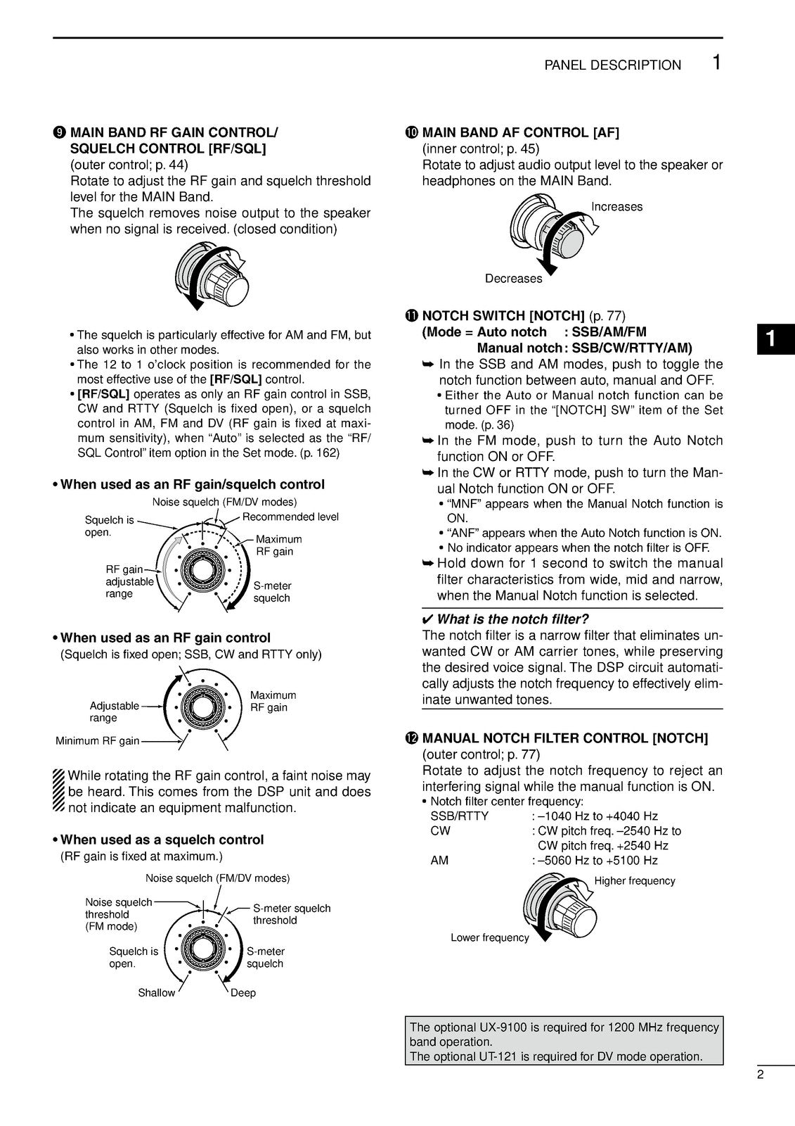 ICOM IC-9100 HF VHF UHF Transceiver Instruction Manual - WIRE BOUND - COVERS