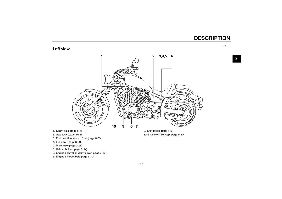 YAMAHA XVS1300CU Motorcycle Owners Manual 2014 - STEEL WIRE BOUND - TOUGH COVERS