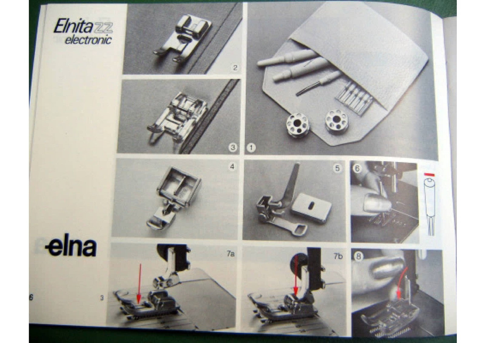 ELNA Elnitazz Electronic Sewing Machine Instruction Manual - WIRE BOUND - COVERS
