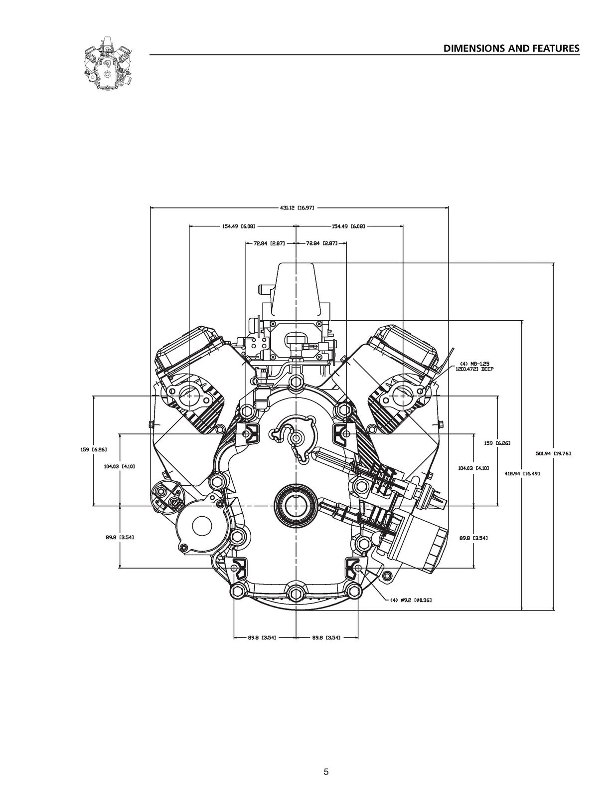 GENERAC GTV 900 760 V-Twin OHVI Engine Service Manual - WIRE BOUND - COVERS