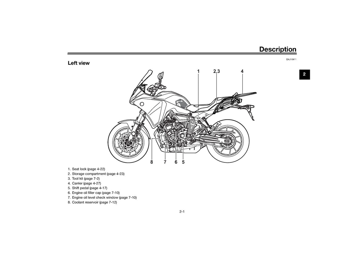 YAMAHA Tracer 7 GT Motorcycle Owners Manual 2024 - WIRE BOUND - TOUGH COVERS