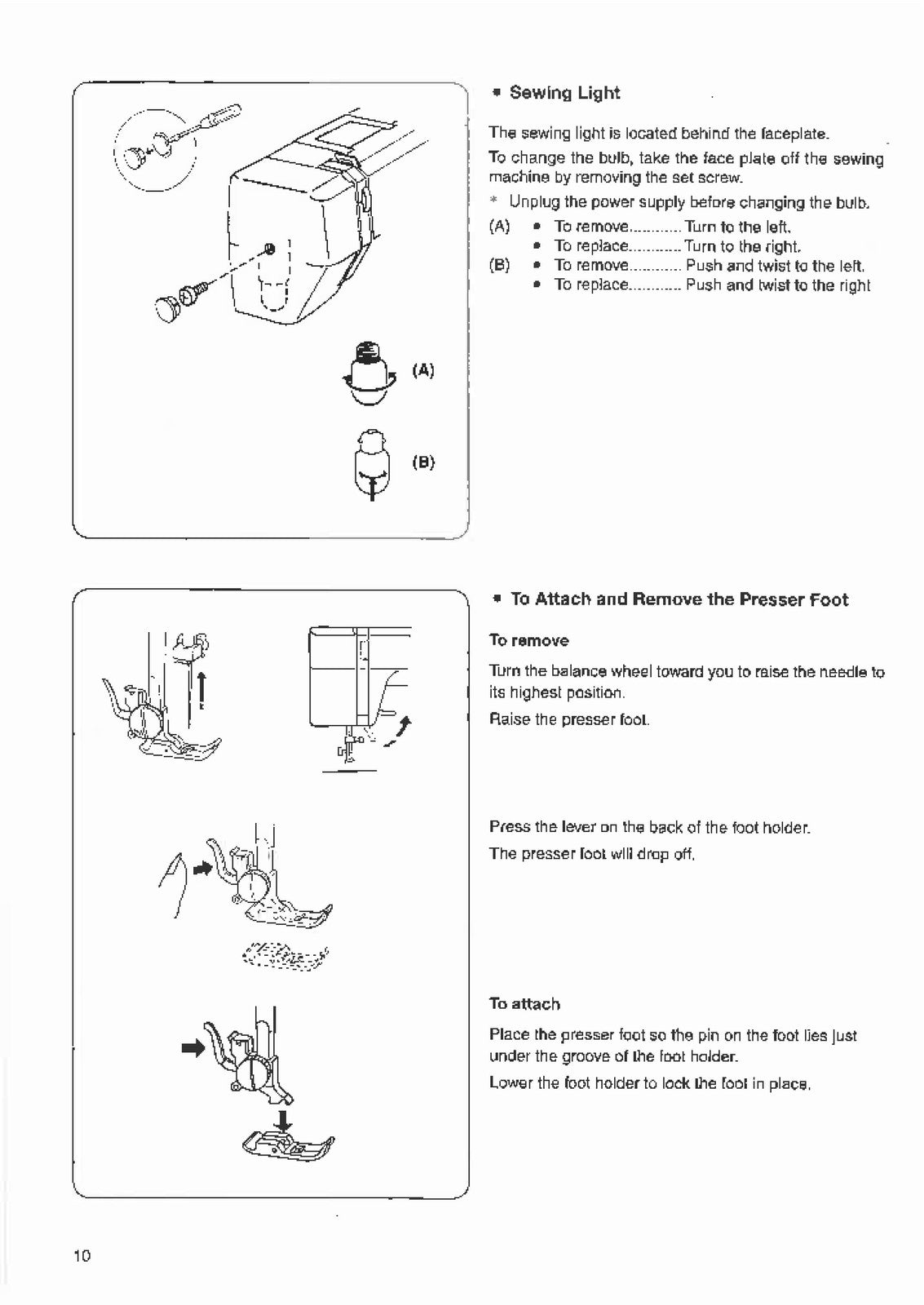 ALFA 1206 1208 Sewing Machine Instruction Book Manual - WIRE BOUND - COVERS