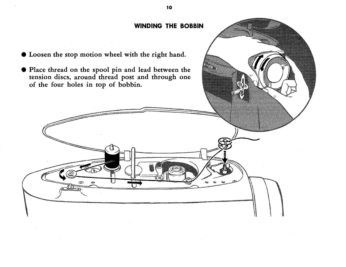 SINGER 503 Slant-O-Matic Special Instruction Manual 1961 - WIRE BOUND - COVERS