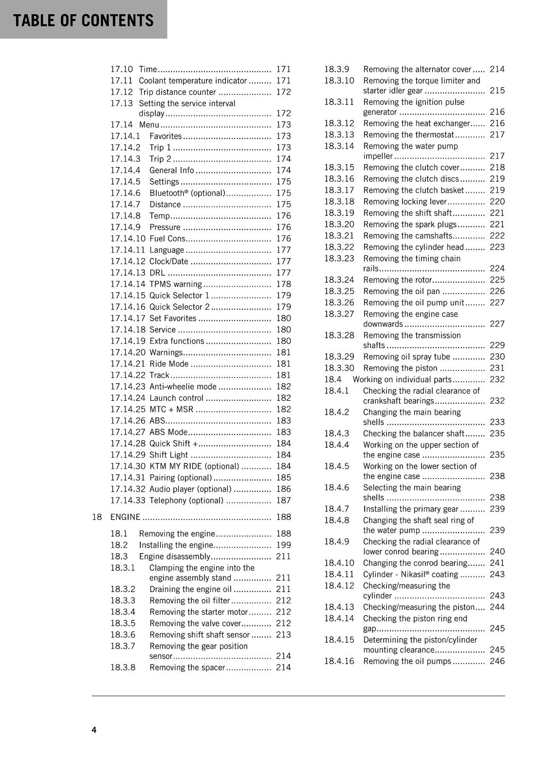 KTM 790 Duke Service Repair Manual 2018 - STEEL WIRE BOUND - PROTECTIVE COVERS