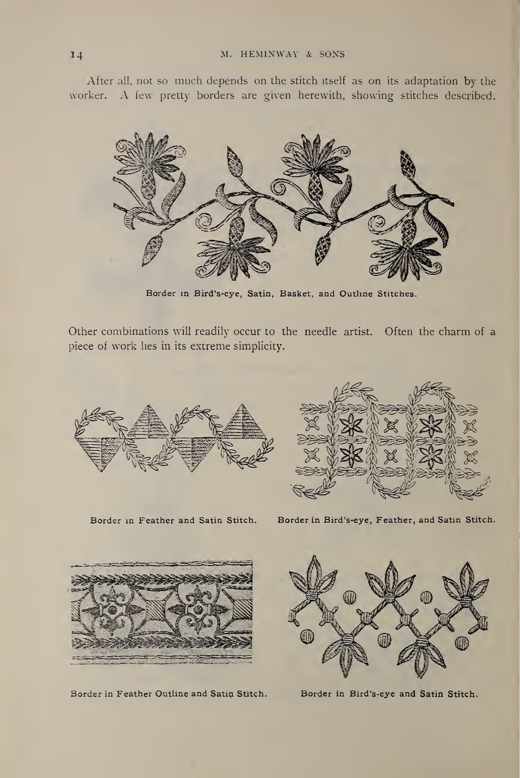 HEMINWAY Wash Silks Embroidery Crochet And Knitting Manual 1899, FOLDOUTS