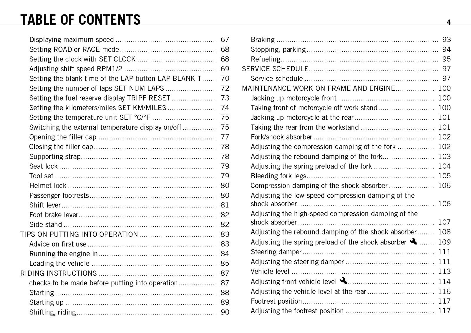 KTM 1190 RC8 R Owners Manual 2010 - STEEL WIRE BOUND - PROTECTIVE COVERS