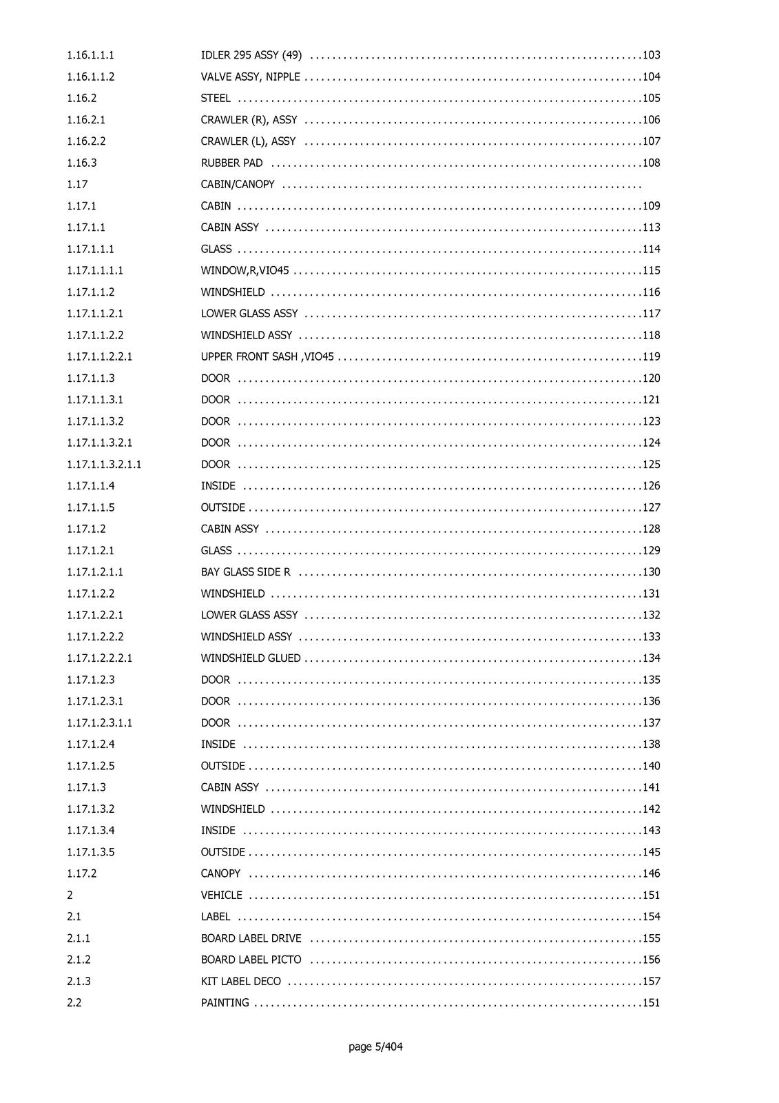 YANMAR ViO33U Mini Excavator Parts Catalog Manual 2016 - WIRE BOUND - COVERS