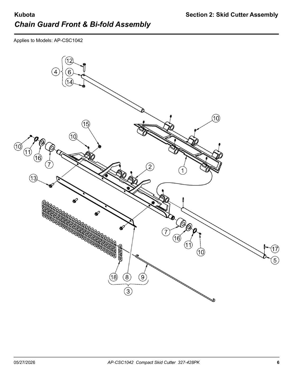 LAND PRIDE CSC10 Series Compact Skid Cutter Parts Manual 2026 - WIRE BOUND