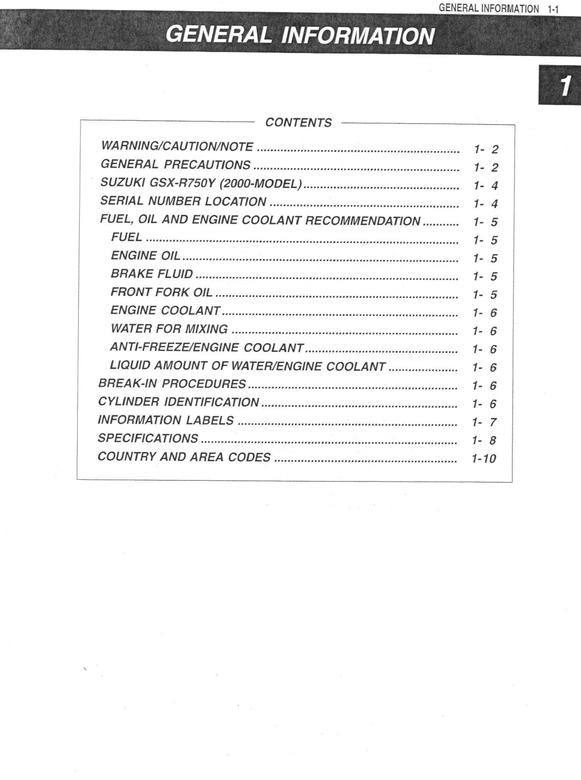 SUZUKI GSX-R750 Motorcycle Service Manual 2000-2002 - BOUND - COVERS - FOLDOUTS