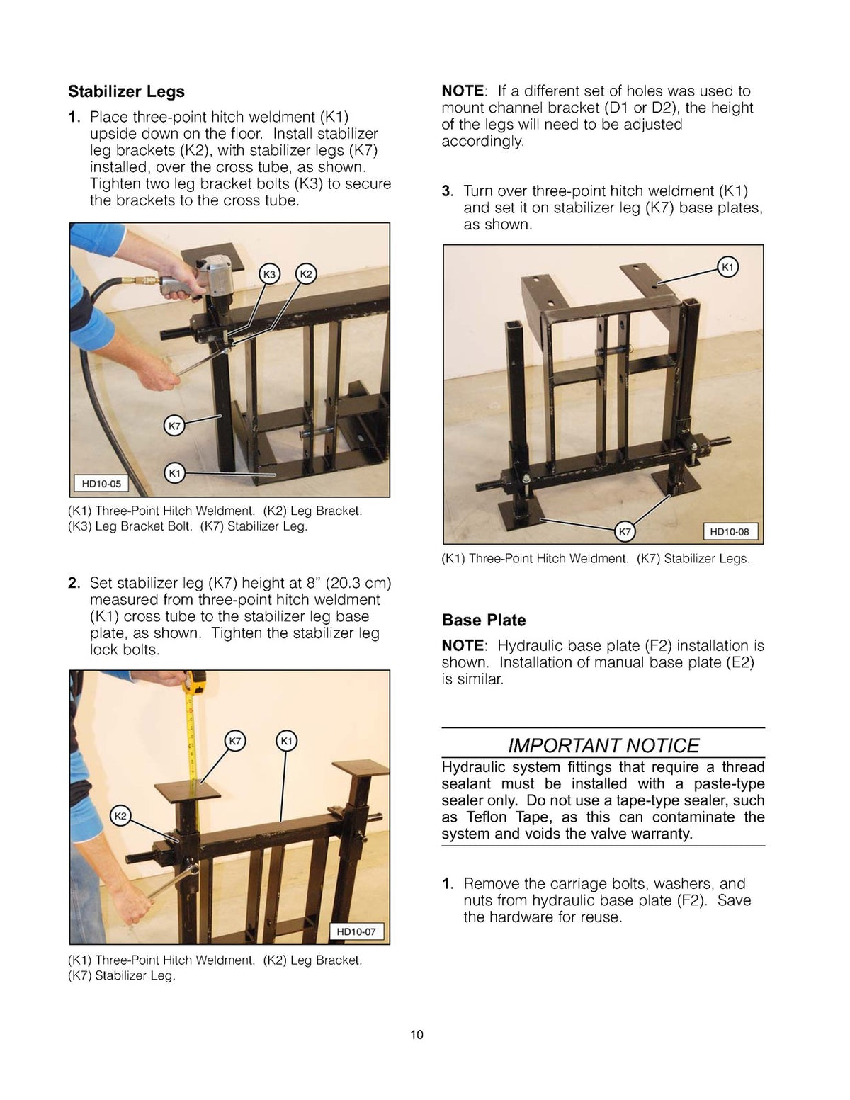 SHAVER HD-10 HD-10-H HD-8-H Hydraulic Post Driver Operators Manual BUNDLE