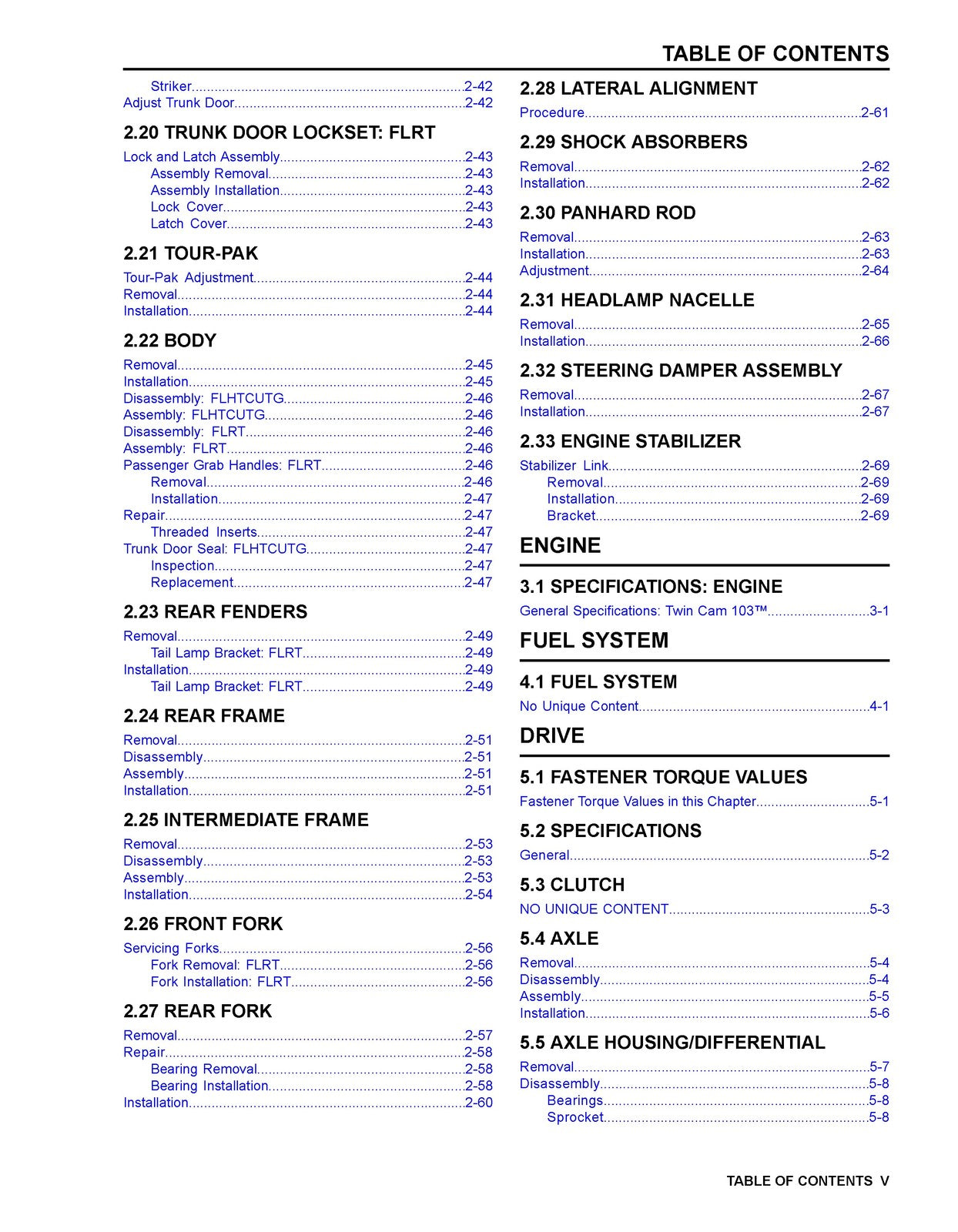 HARLEY DAVIDSON Trike Models Service Manual Supplement 2015, FOLDOUTS