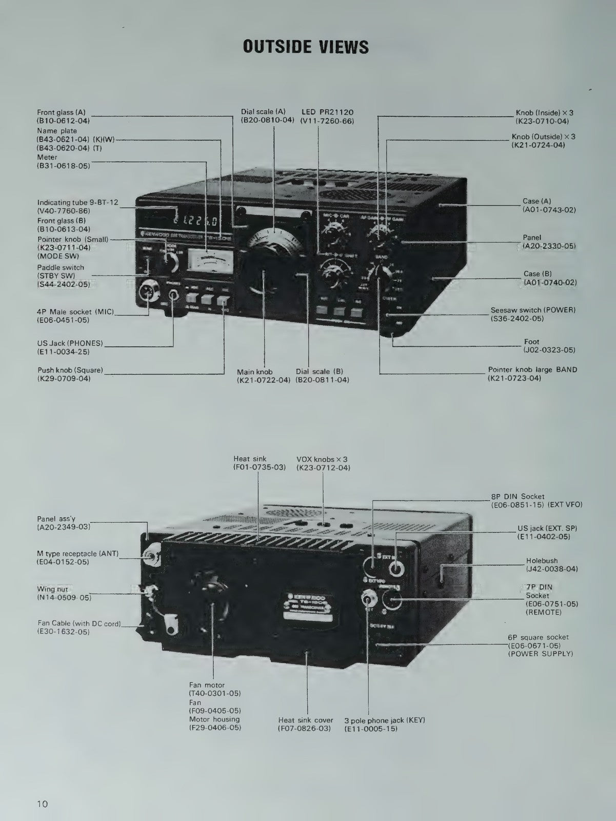 KENWOOD TS-120S HF SSB Transceiver Service Manual - BOUND - COVERS - XL FOLDOUTS