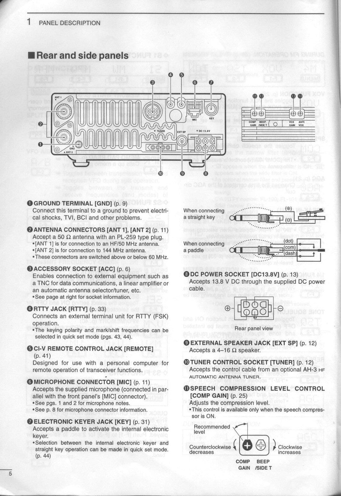 ICOM IC-706MKII Transceiver User Manual - STEEL WIRE BOUND - PROTECTIVE COVERS