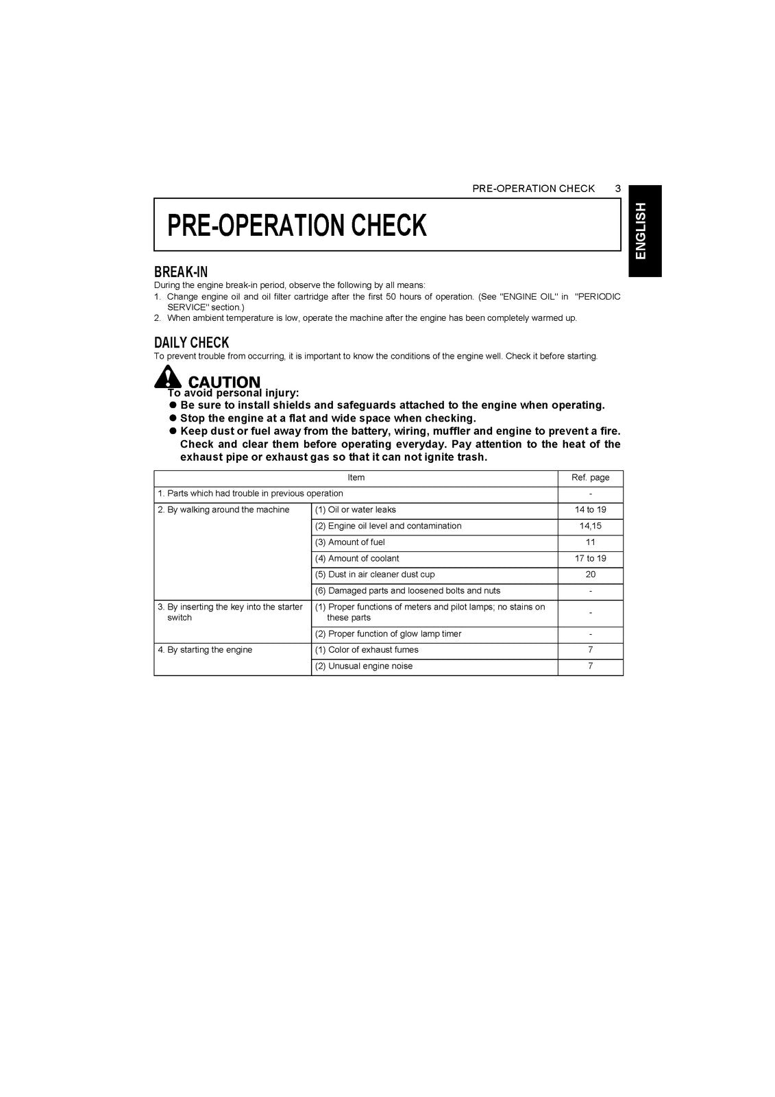 KUBOTA 03-M Series Engine Owners Manual - STEEL WIRE BOUND - PROTECTIVE COVERS