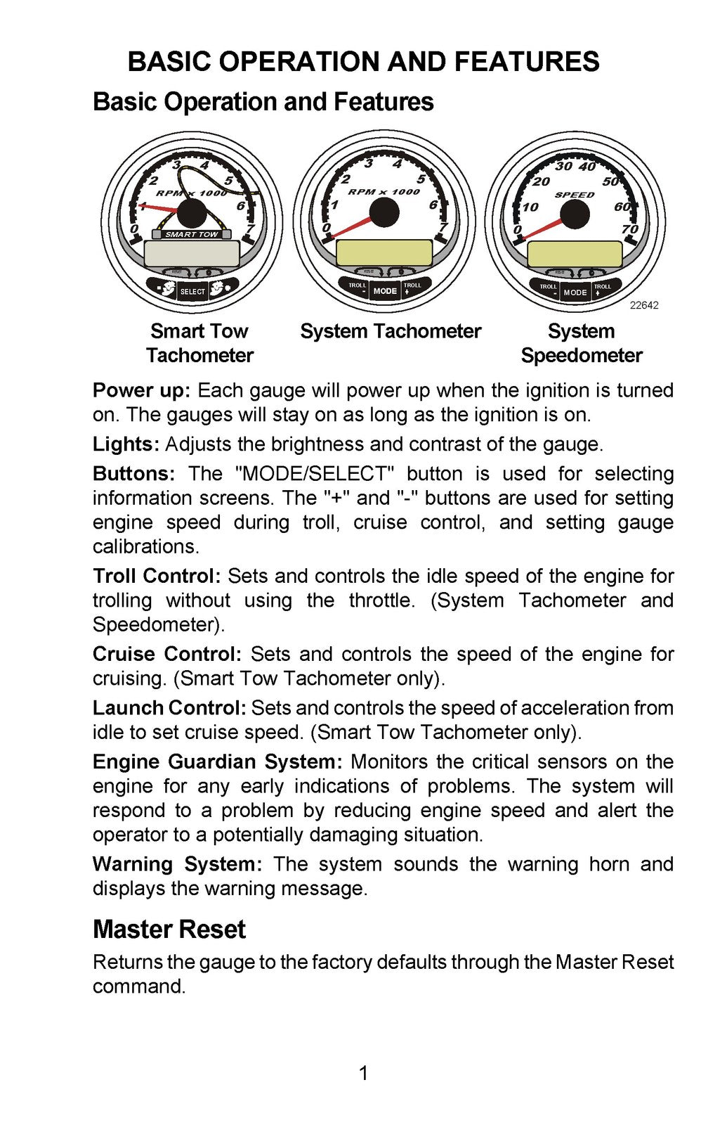MERCURY SC1000 System Tach Speedometer Smart Tow Operating Manual 2006 - BOUND
