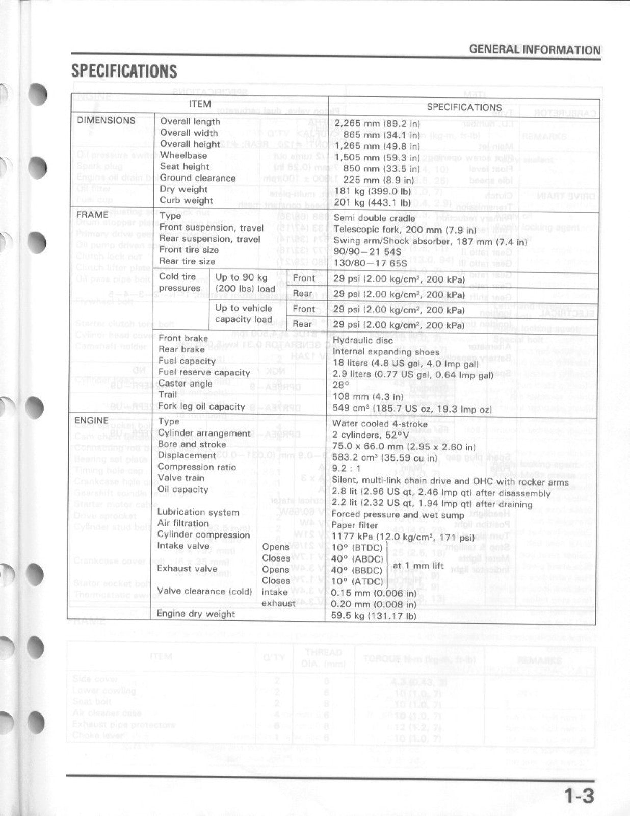 HONDA XL600V Transalp Motorcycle Service Manual - BOUND - COVERS - XL FOLDOUTS