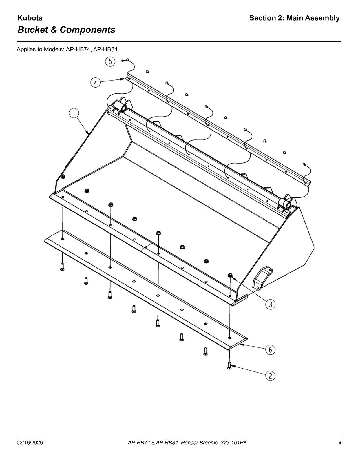 LAND PRIDE HB Series Hopper Broom Parts Manual 2026 - WIRE BOUND - TOUGH COVERS