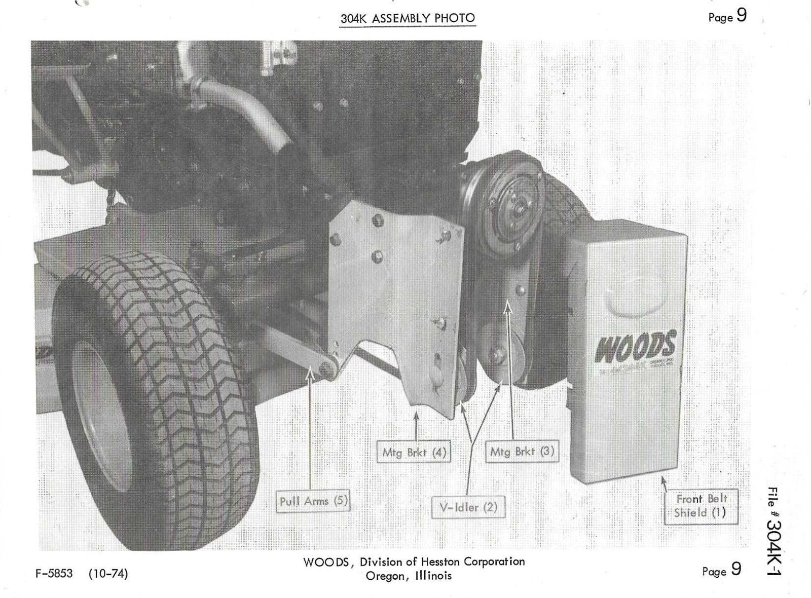 WOODS 304K Owners Manual - STEEL WIRE BOUND - PROTECTIVE COVERS
