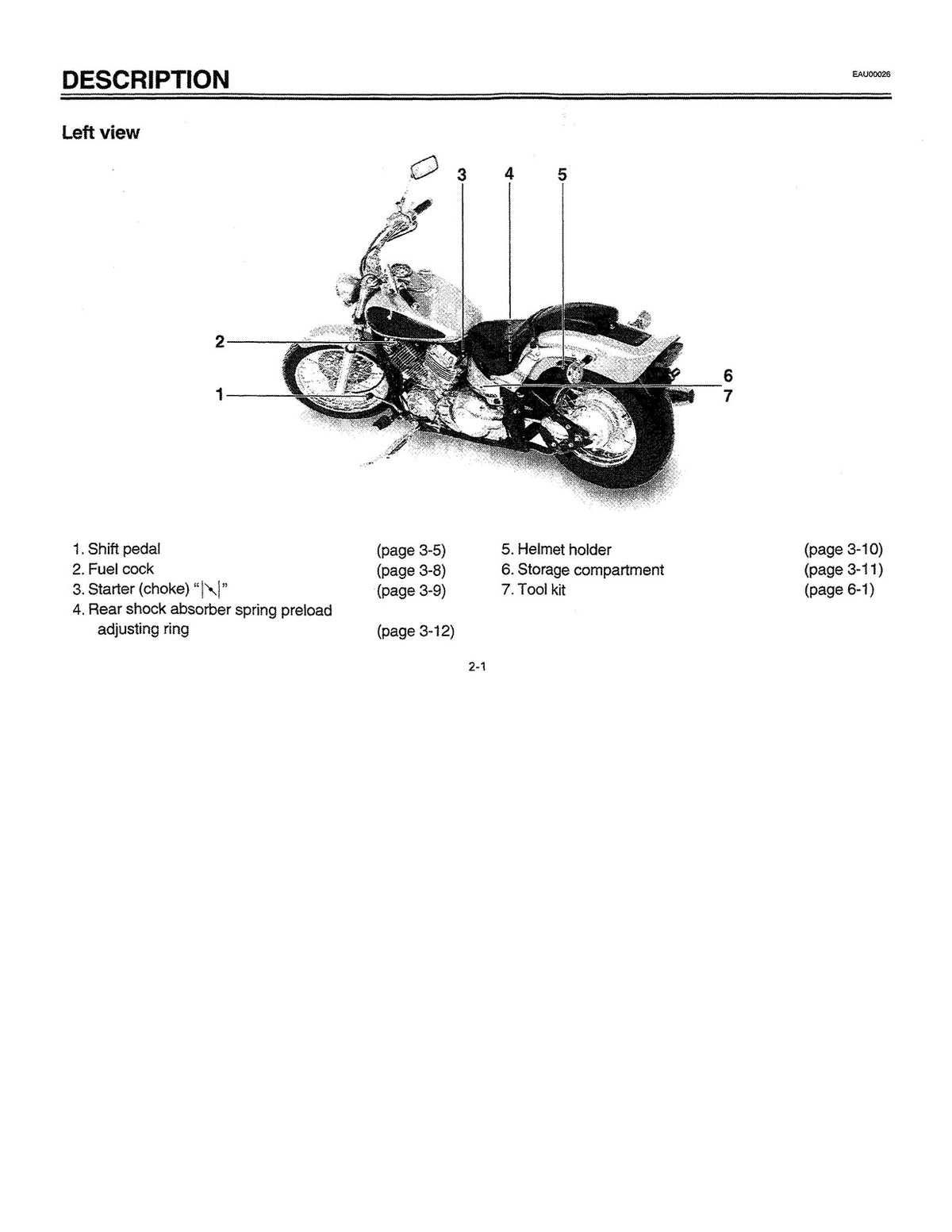 YAMAHA XVS650K XVS650KC Owners Manual - STEEL WIRE BOUND - PROTECTIVE COVERS