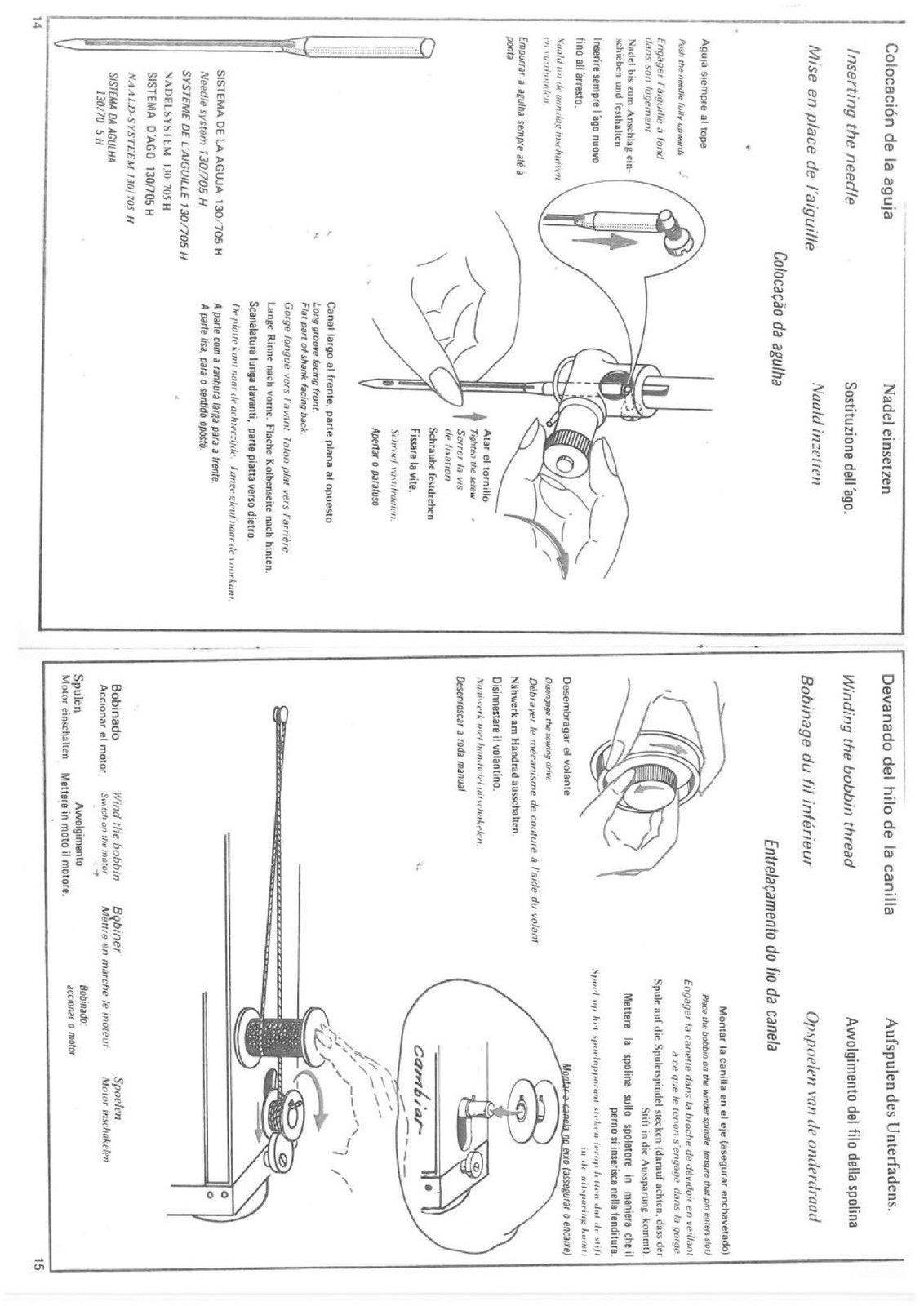ALFA 3745 3845 Sewing Machine Instruction Manual - WIRE BOUND - TOUGH COVERS