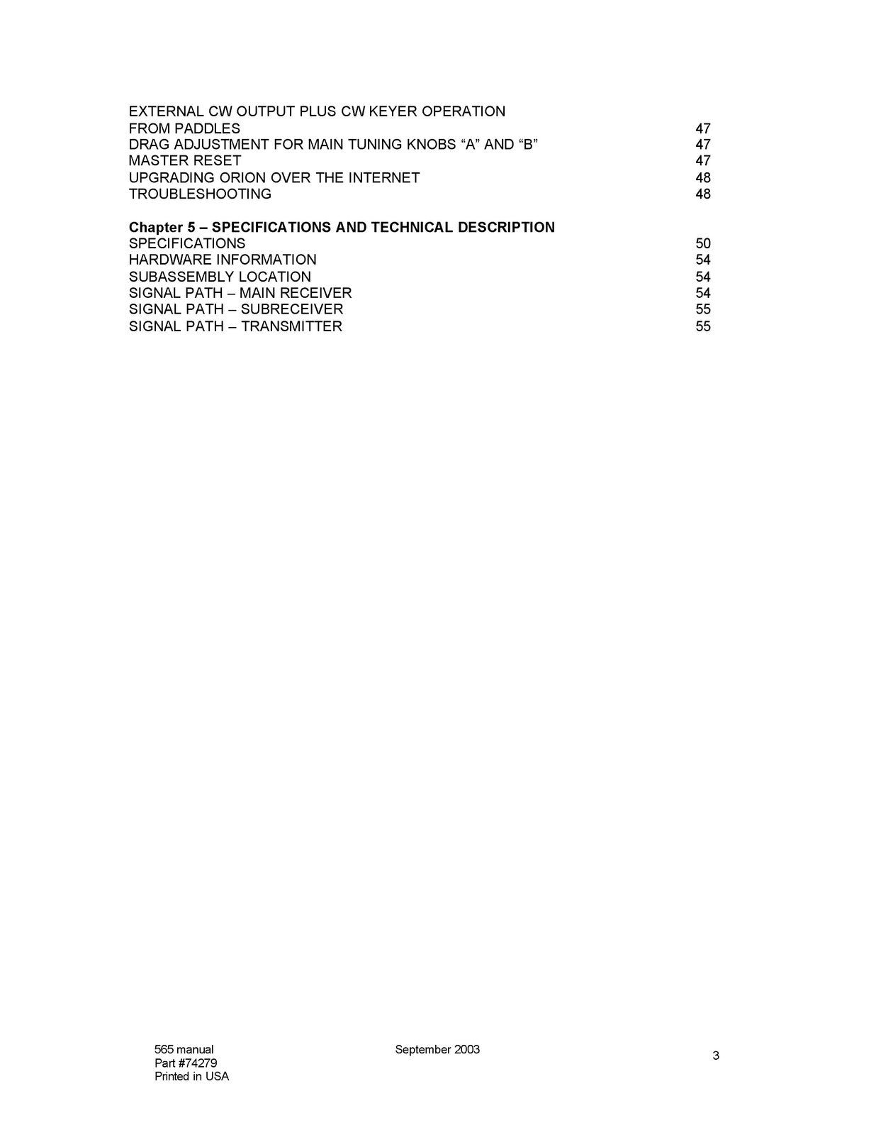 TEN TEC Orion I Model 565 Operators Manual - STEEL WIRE BOUND - TOUGH COVERS