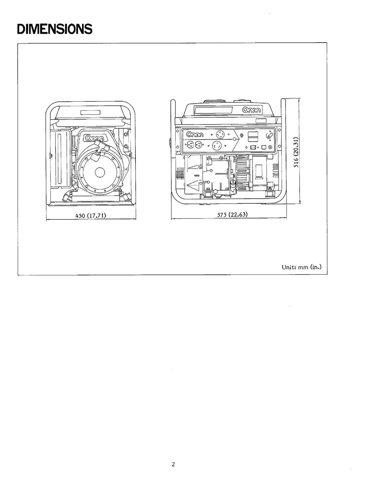 ONAN K3200 K3500 Portable Generator Service Manual 1990 - WIRE BOUND - COVERS