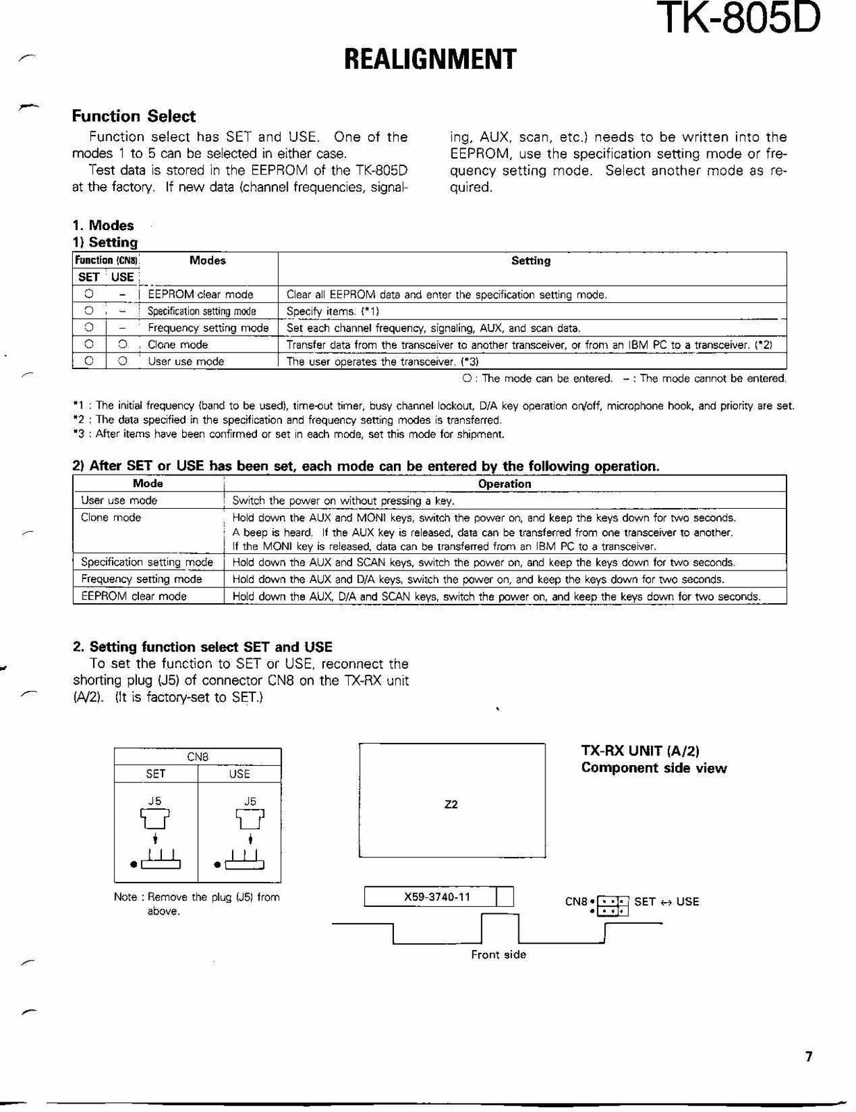 KENWOOD TK-805D UHF FM Two-Way Radio Service Manual - WIRE BOUND - TOUGH COVERS