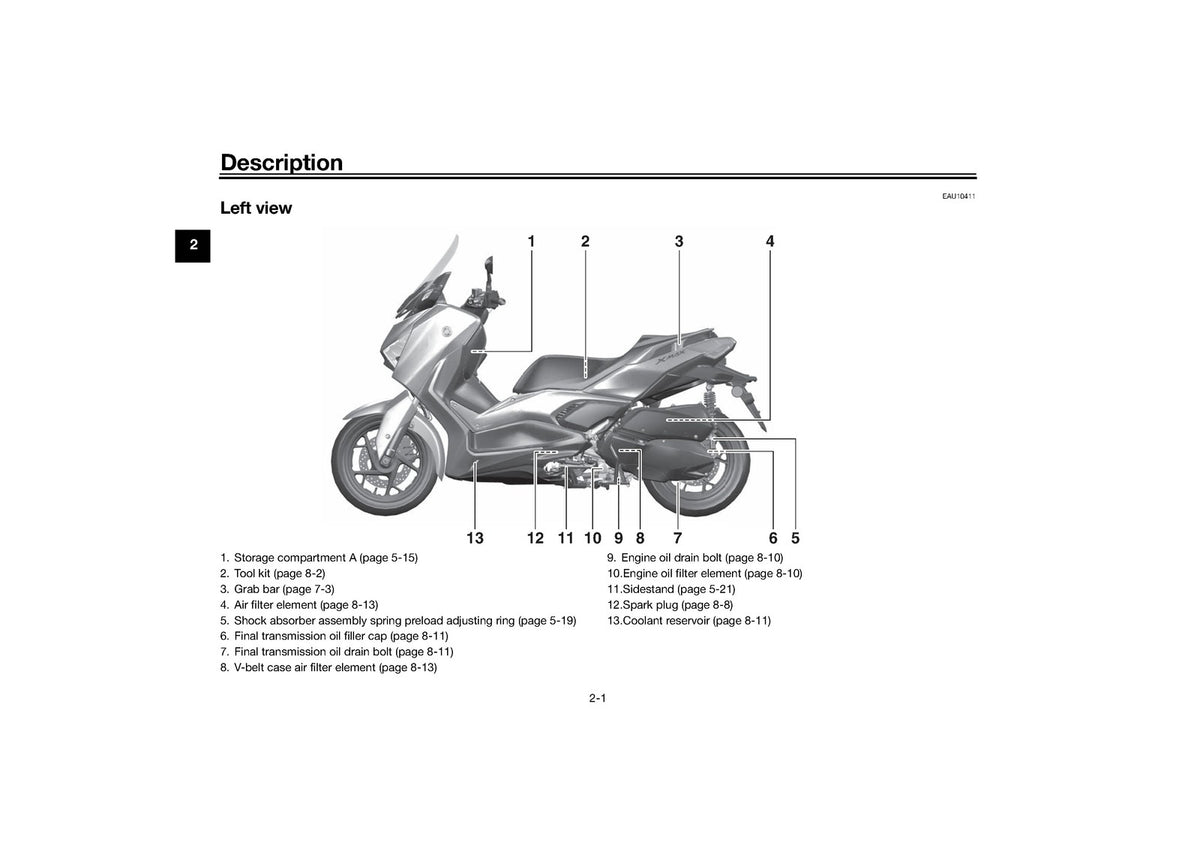 YAMAHA XMAX 250 300 Motorcycle Owners Manual 2024 - WIRE BOUND - TOUGH COVERS
