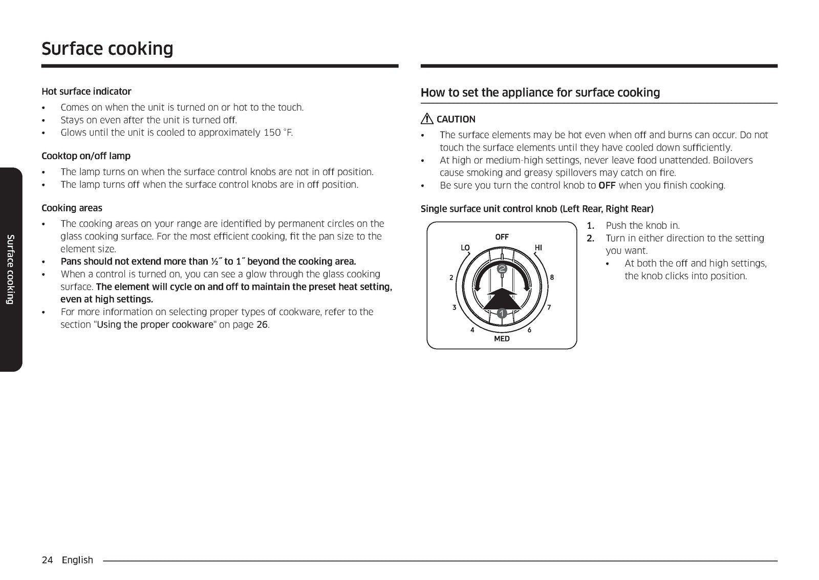 SAMSUNG NE63A6511SS Electric Range User Manual - STEEL WIRE BOUND - TOUGH COVERS
