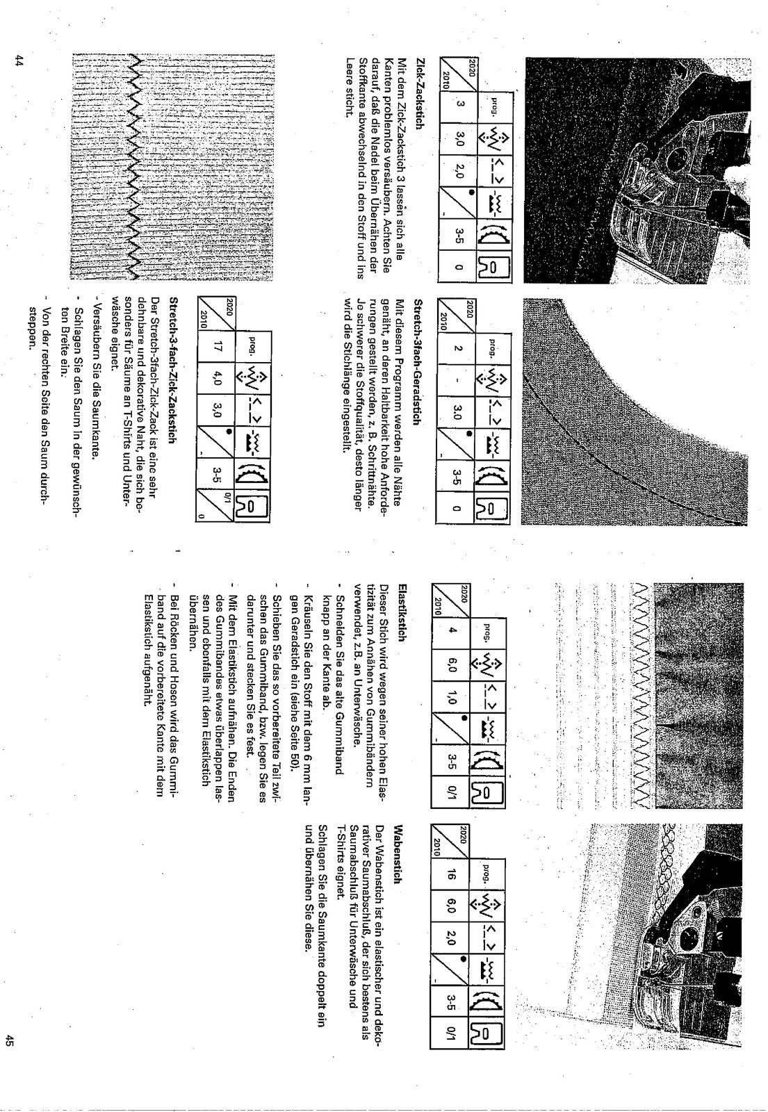 PFAFF Tiptronic 2010 2020 Sewing Machine Instruction Manual - WIRE BOUND