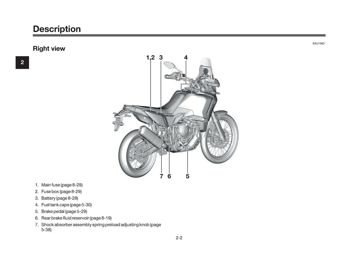 YAMAHA Tenere 700 World Raid Motorcycle Owners Manual 2026 - WIRE BOUND - COVERS