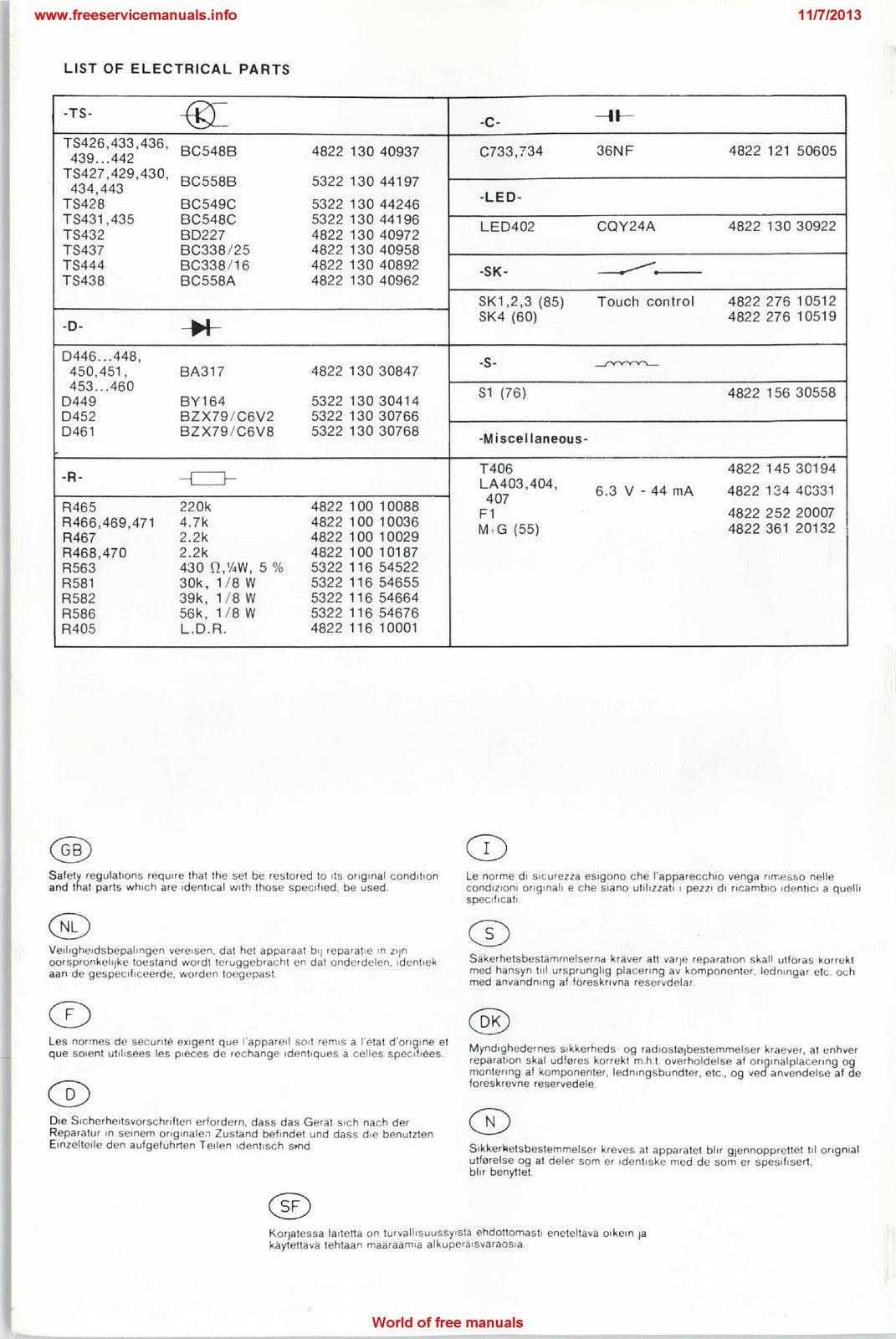 PHILIPS 22GA312 Hi-Fi Record Player Service Manual - WIRE BOUND - TOUGH COVERS