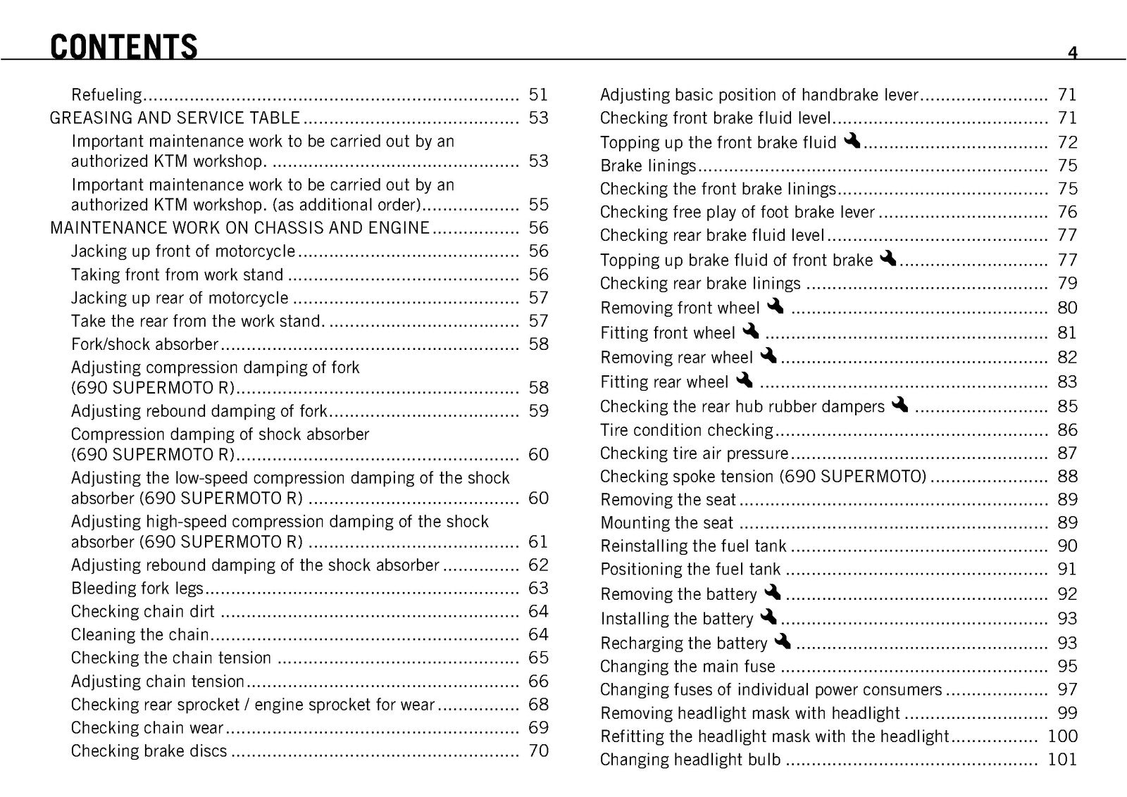 KTM 690 Supermoto 690 Supermoto R Owners Manual 2008 - WIRE BOUND - TOUGH COVERS