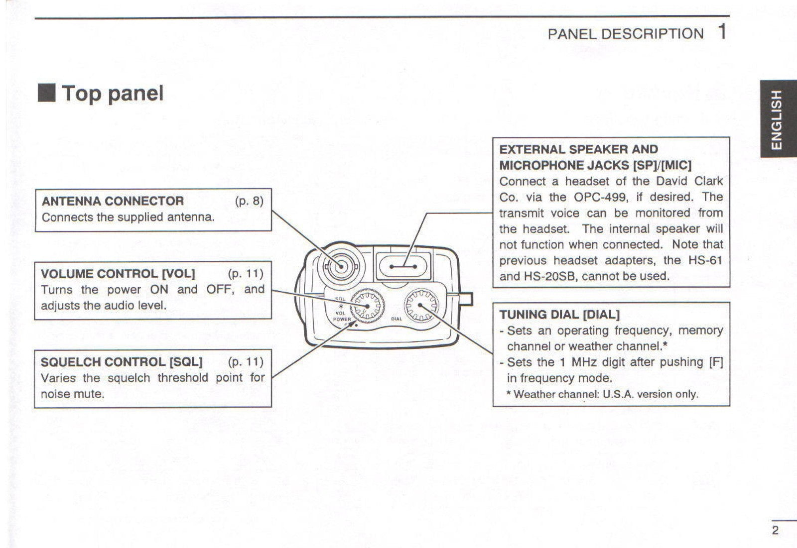 ICOM IC-A3 IC-A3E VHF Air Band Transceiver Instruction Manual - WIRE BOUND