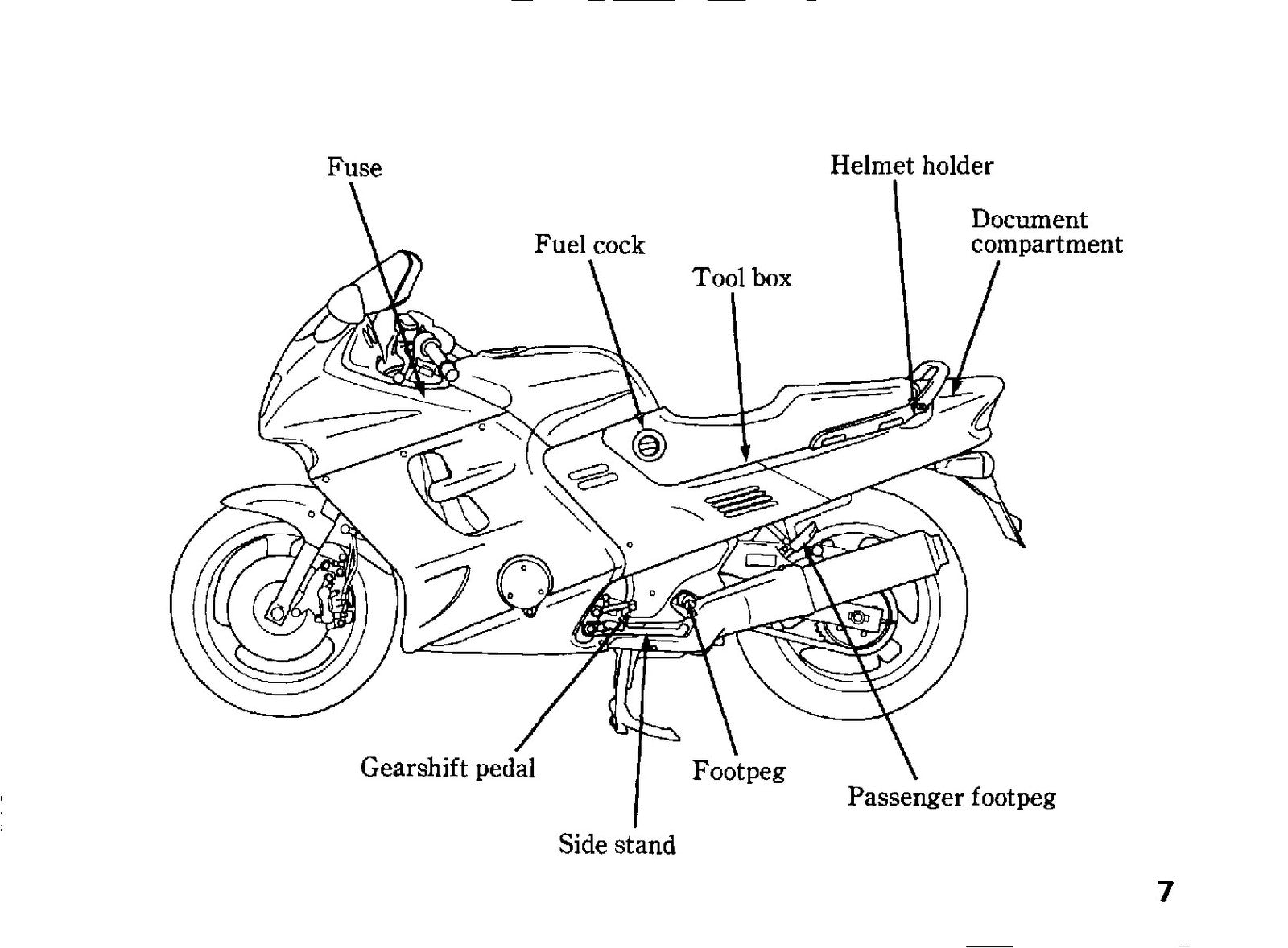 HONDA CBR1000F Motorcycle Owners Manual 1993 - BOUND - COVERS - XL FOLDOUT PAGES