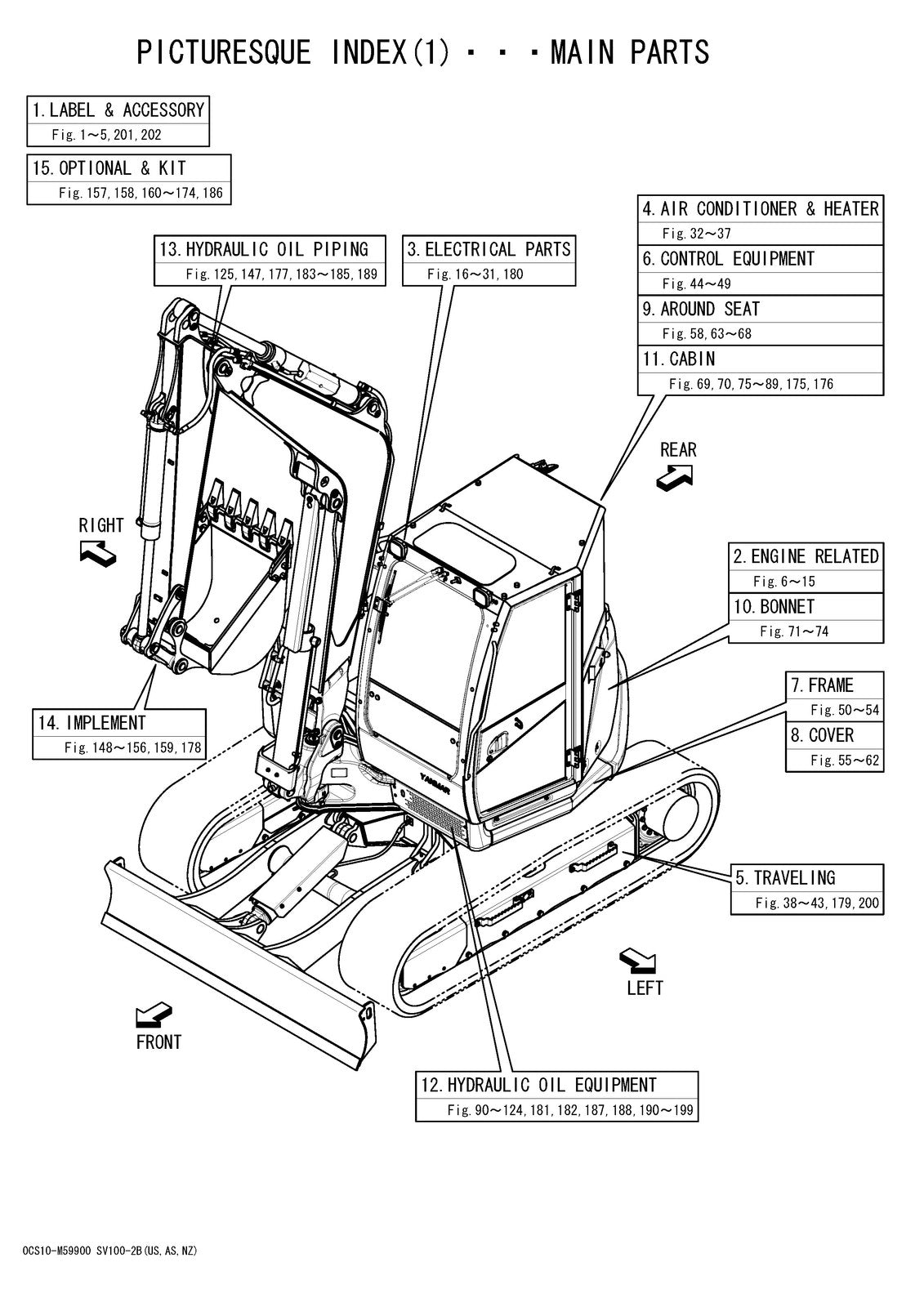 YANMAR SV100-2B Excavator Parts Catalog Manual 2017 - WIRE BOUND - TOUGH COVERS