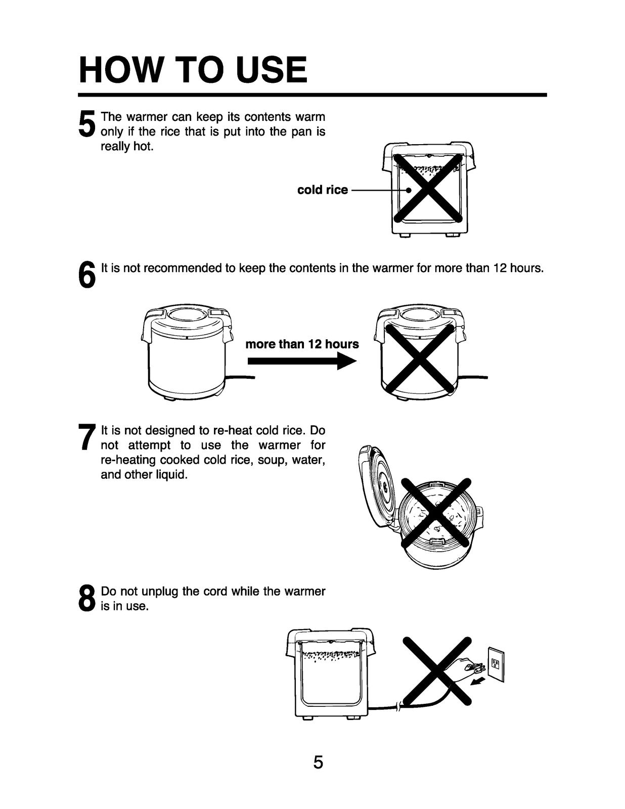 ZOJIRUSHI THA-603 603S 803 803S Electric Rice Operating Instructions Manual