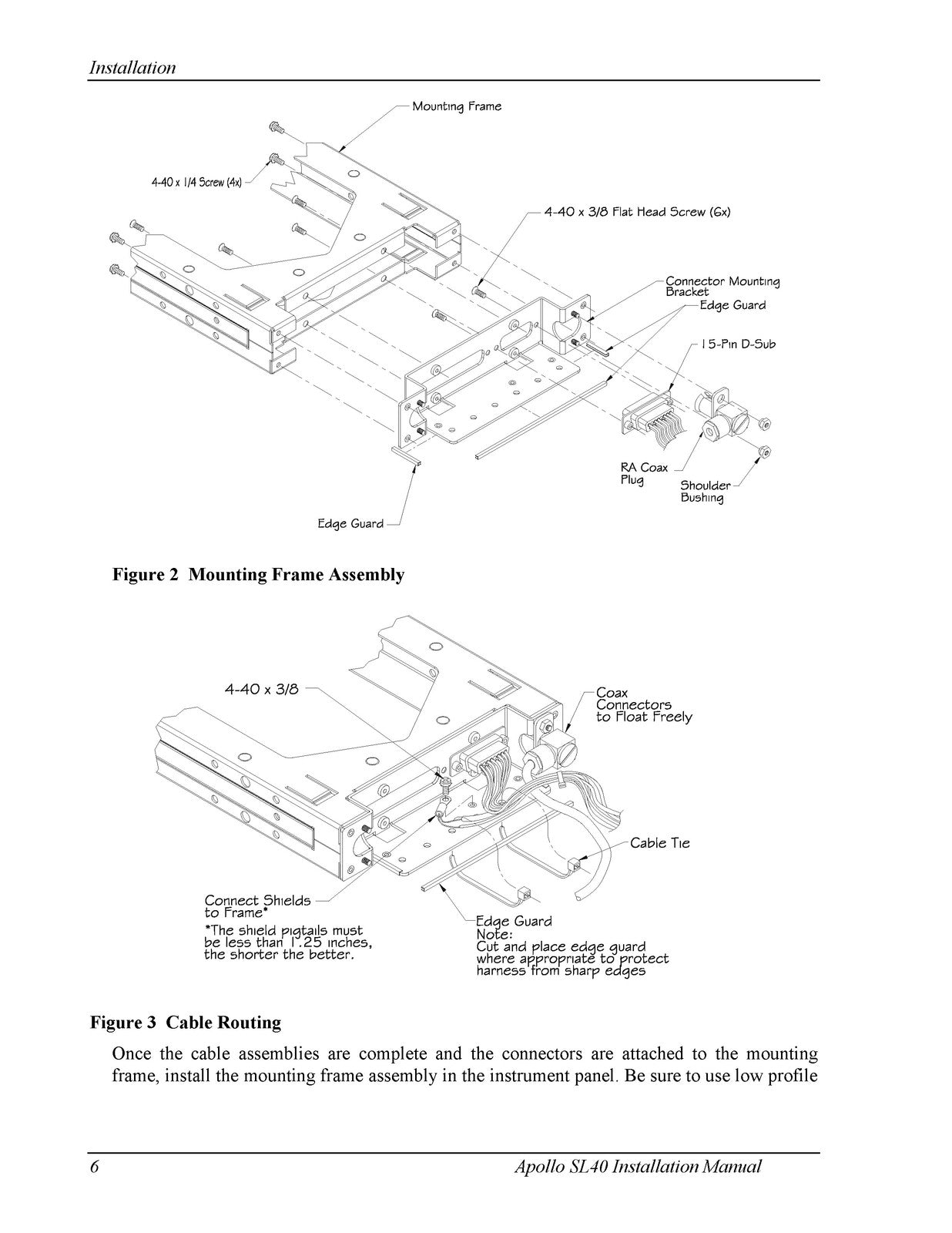 GARMIN APOLLO SL40 VHF COMM Transceiver Installation Manual 2003 - WIRE BOUND